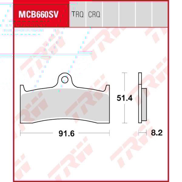 TRW Plaquettes de frein MCB660TRQ Sinter track