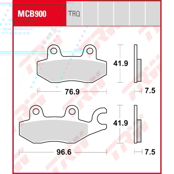 TRW Plaquettes de frein MCB900TRQ Sinter track