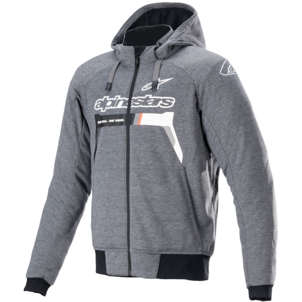 ALPINESTARS Chrome Ignition Hoodie Mélange-Gris Foncé-Blanc