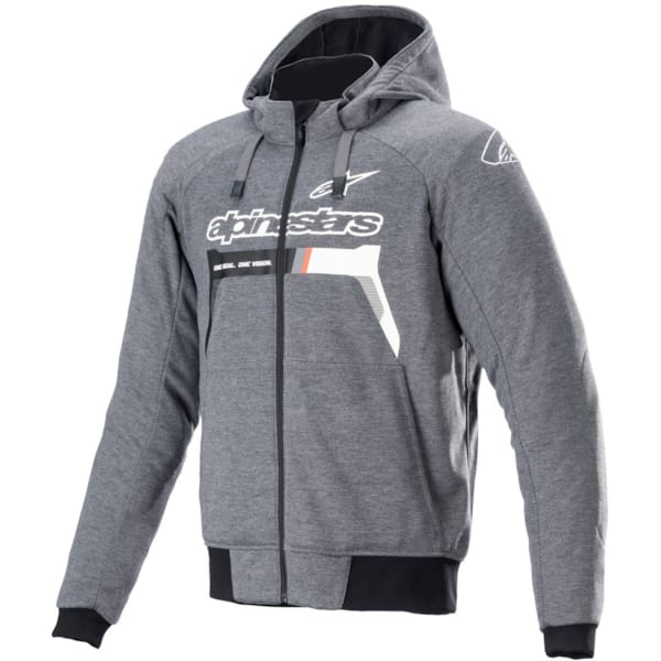 ALPINESTARS Chrome Ignition Hoodie Mélange-Gris Foncé-Blanc