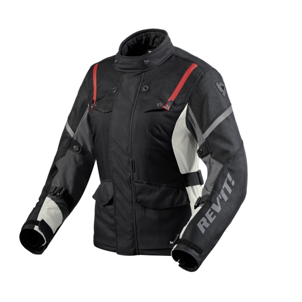 REV'IT! Horizon 3 H2O Lady Jacket Zwart - Rood