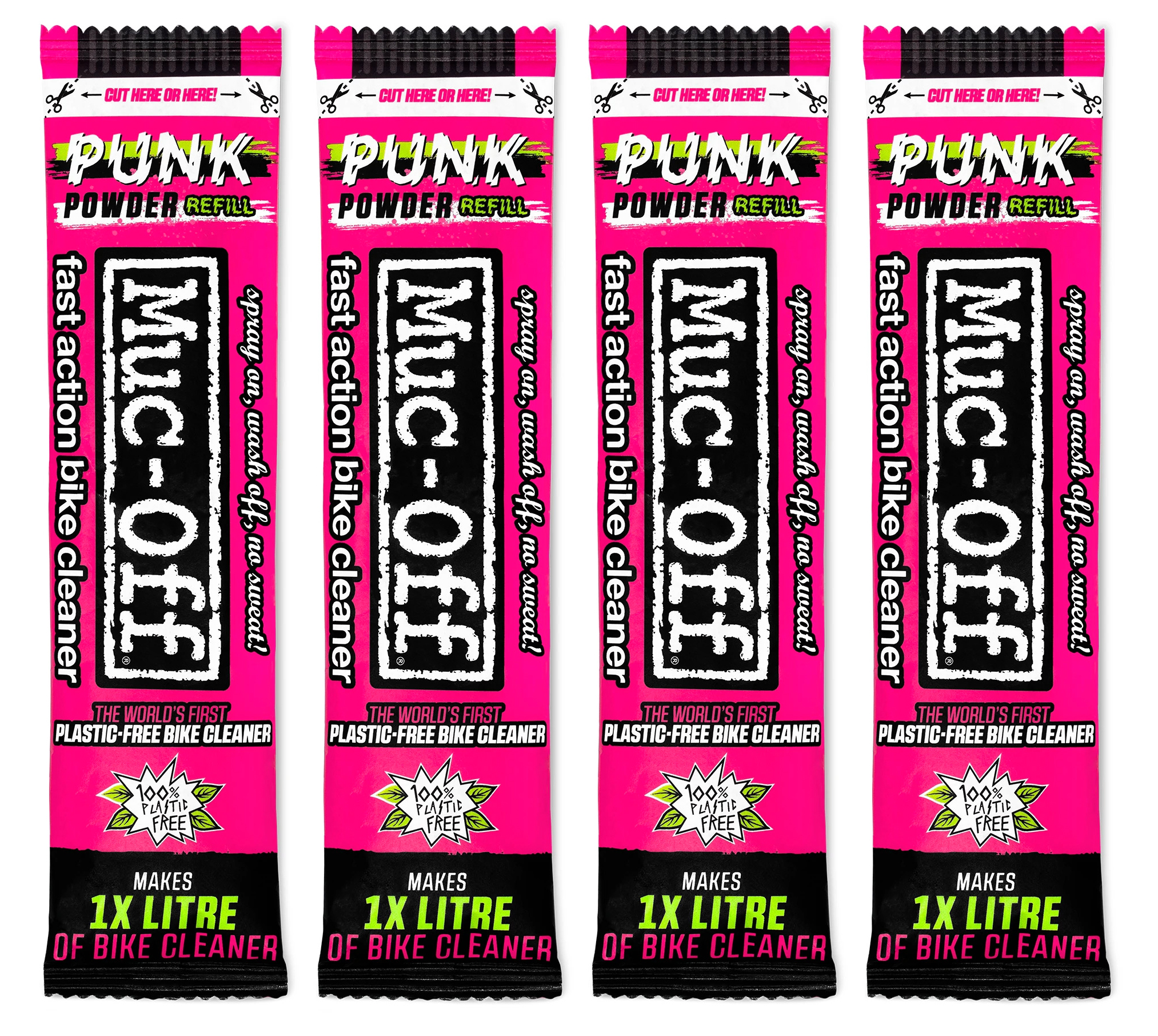 MUC-OFF Punk Powder Motorcycle Cleaner refill 4 pack - Shampoo and