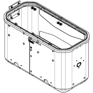 Base & couvercle coffres GIVI DLM36 Monokey Coque inférieure Aluminium Gauche