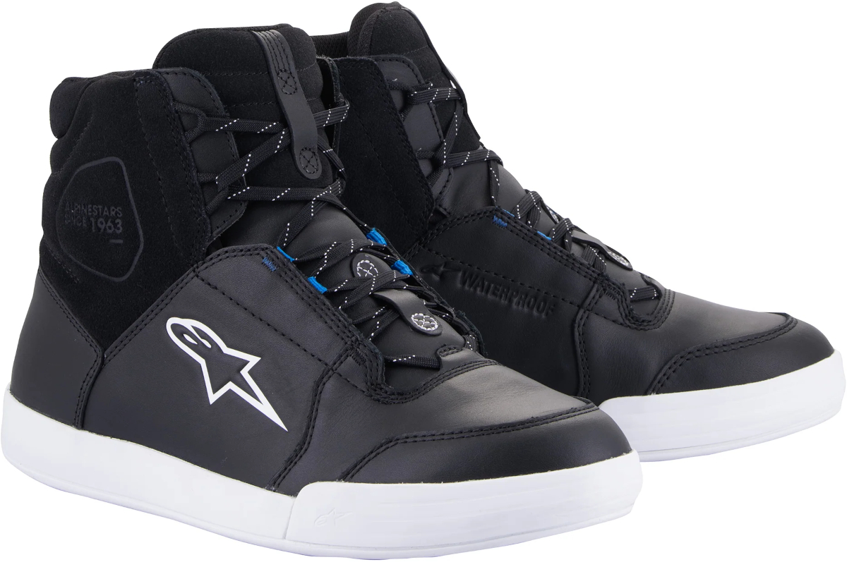 Men's motorcycle shoes ALPINESTARS Chrome Waterproof Black-White-Blue