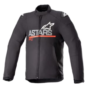 Men's textile motorcycle jacket ALPINESTARS SMX Waterproof Black-Dark Grey-Bright Red