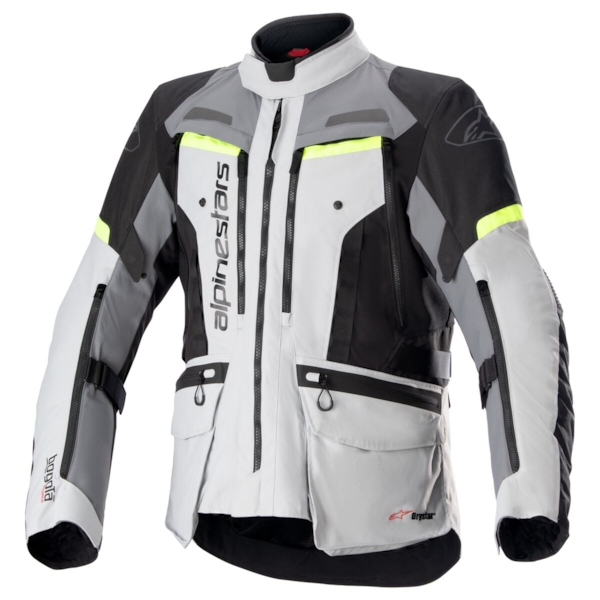 ALPINESTARS Bogotá Pro Drystar Jacket Ice Grijs-Donker Grijs-Geel Fluo
