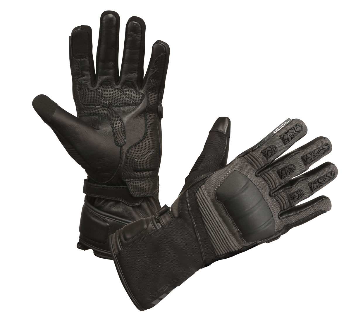 Men's mid-season gloves MODEKA Black Ridge Dark Grey-Black