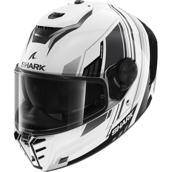 SHARK Spartan RS Byhron Wit-Zwart-Chroom WKU