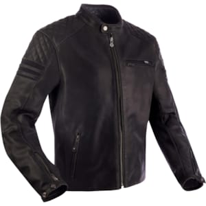 Men's leather motorcycle jacket SEGURA Track Black