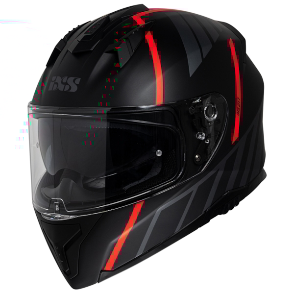 IXS217 2.0 Mat Zwart - Rood