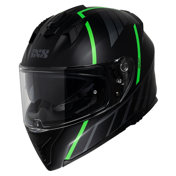 IXS217 2.0 Mat Zwart - Fluogroen