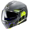 HJC I100 Beis Mat Gris - Jaune fluo