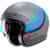 Casque jet HJC V31 Byron Mat Gris - Bleu