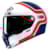 Full-face helmet HJC V10 Grape White - Red