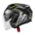 Jet helmet GIVI X.25 Trace Matt Black-Titanium-Yellow
