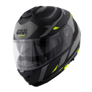 Casque modulable GIVI X.21 EVO F Number Mat Noir-Titanium-Jaune