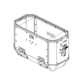 Case bottom & lid cases GIVI Onderschaal ALASKA Black Alu. right side ZALA36BRFM