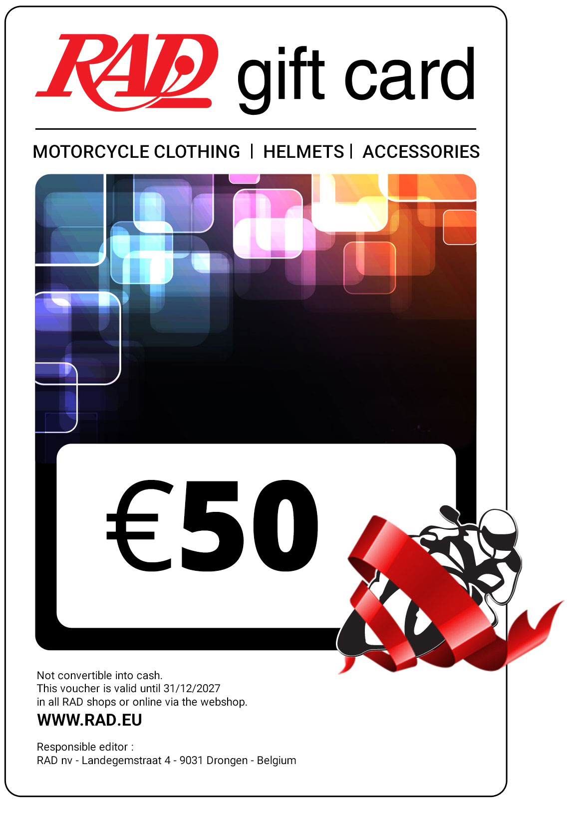 Digital RAD gift card English €50,00