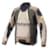 Men's textile motorcycle jacket ALPINESTARS Halo Drystar Dark Khaki-Sand-Yellow Fluo