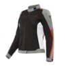 DAINESE Hydraflux 2 Air Lady D-Dry Jacket Zwart-Donker Grijs-Lava Rood