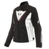 DAINESE Veloce Lady D-Dry Jacket Zwart-Wit-Lava Rood