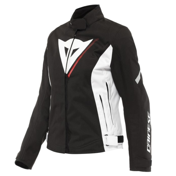 DAINESE Veloce Lady D-Dry Jacket Black-White-Lava Red