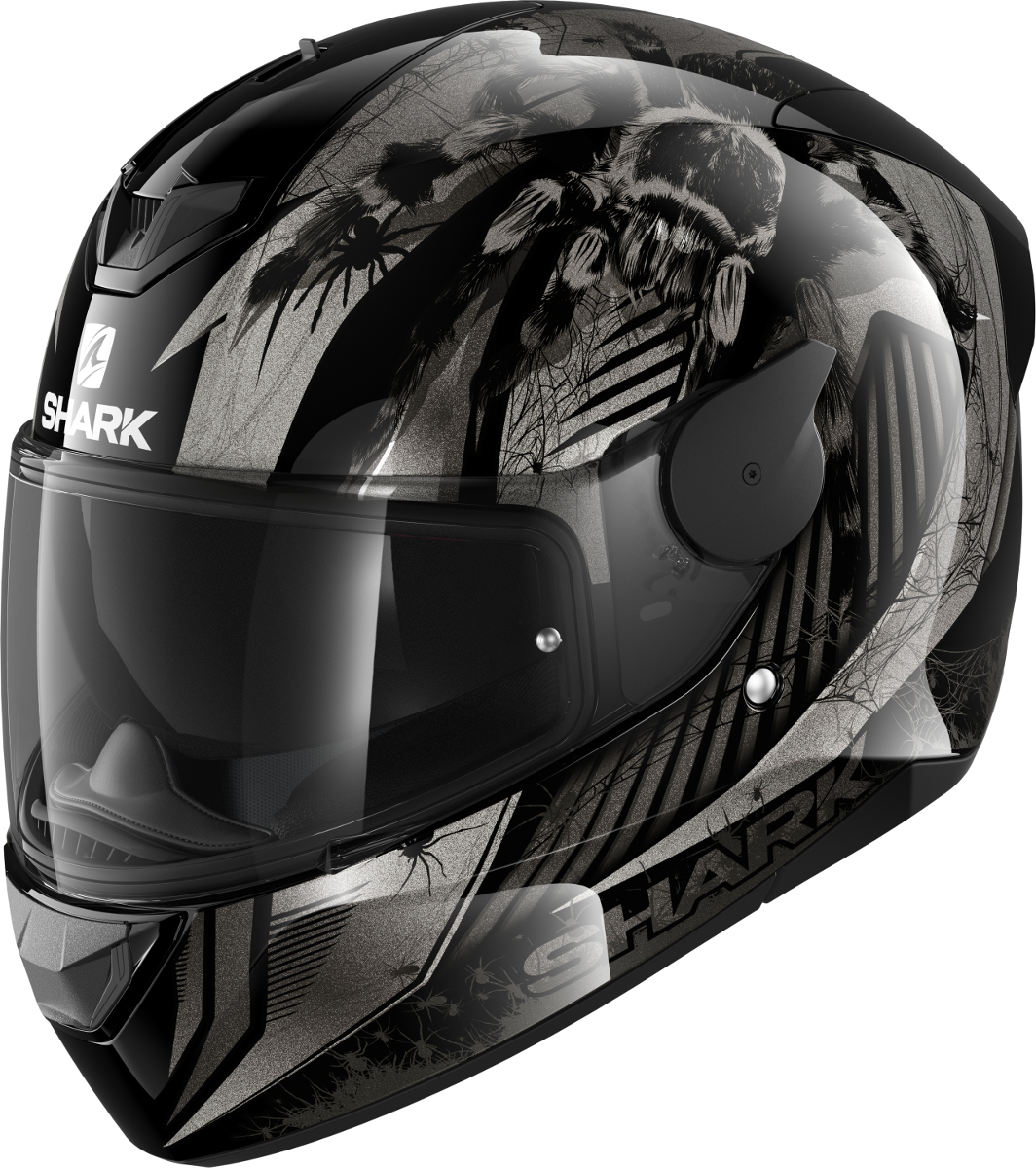 SHARK D-Skwal 2 Atraxx Black-Anthracite-Silver KAS - Full-face