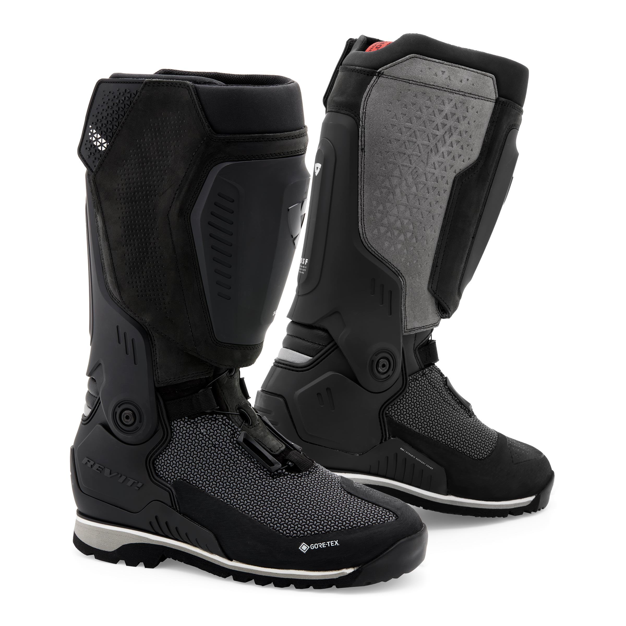 Gore-Tex® motorlaarzen en -schoenen heren REV'IT! Expedition GTX Zwart - Grijs