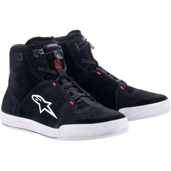 ALPINESTARS Chrome Shoes Black-Cool Grey-Red Fluo