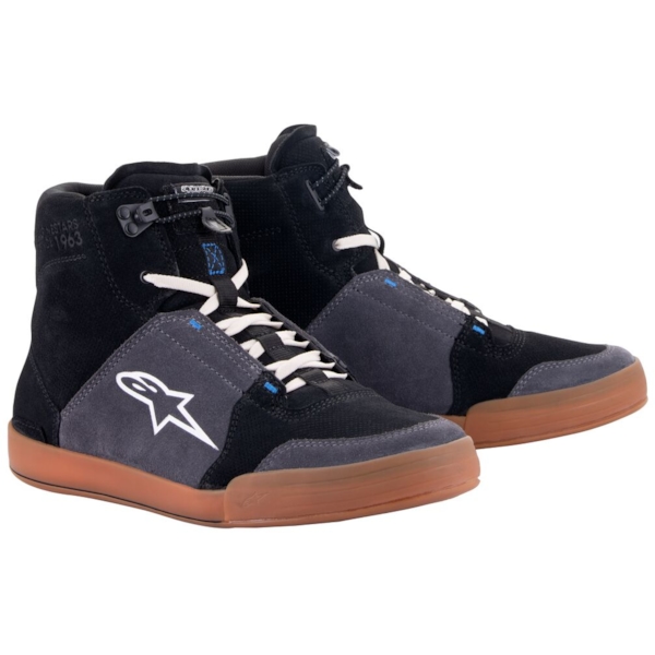ALPINESTARS Chrome Shoes Zwart-Asfalt-Gom-Blauw
