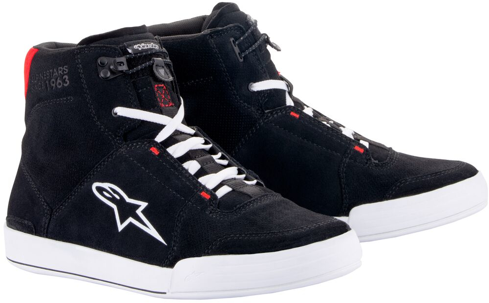 Chaussures moto hommes ALPINESTARS Chrome Shoes Noir-Blanc-Rouge Vif