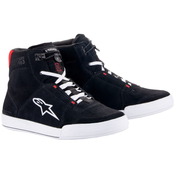 ALPINESTARS Chrome Shoes Black-White-Bright Red