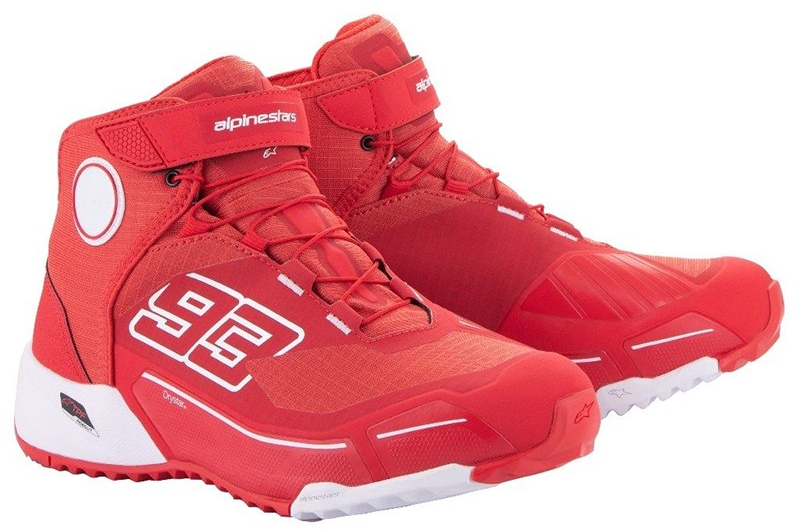 Chaussures moto hommes ALPINESTARS CR-X Drystar Shoes MM93 Rouge Vif-Blanc