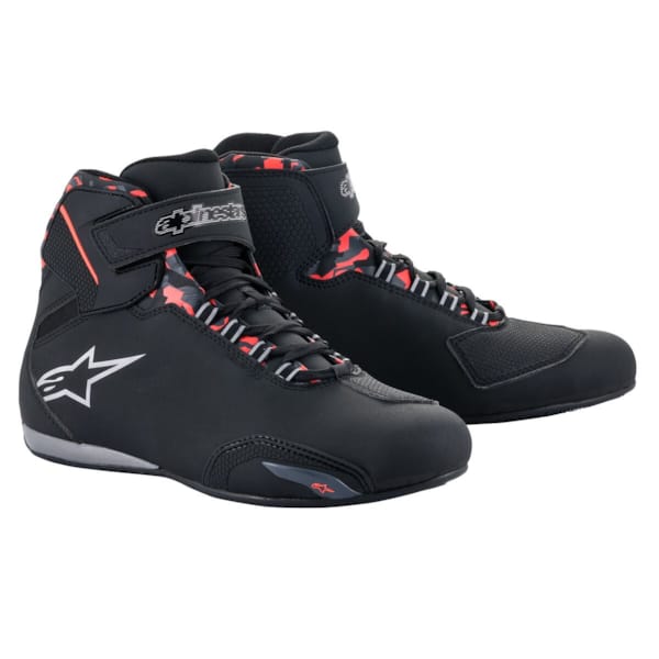 ALPINESTARS Sektor Waterproof Shoes Black-Dark Grey-Red Fluo