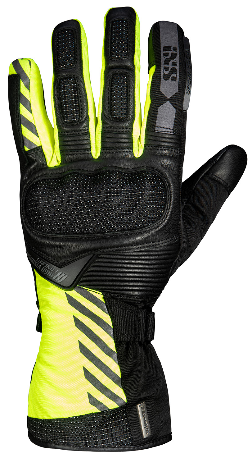 Men's mid-season gloves IXS Glasgow-ST 2.0 Black - Neon yellow