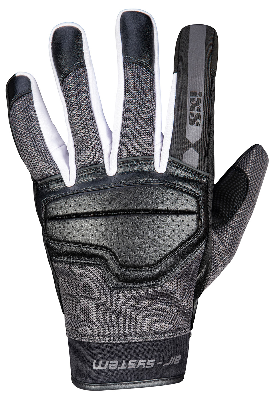 Men's summer gloves IXS Evo-Air Black - Dark grey White