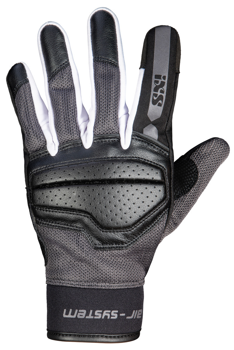 Women's summer gloves IXS Evo-Air Lady Black - Dark grey White