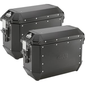 Top boxes and side GIVI ALA36 Trekker Alaska Panniers Black Aluminium L+R