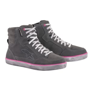 Motorschoenen ALPINESTARS J-6 Waterproof Women's Shoes Licht Grijs-Fuchsia