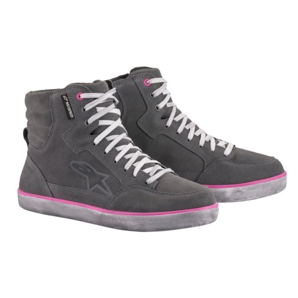 ALPINESTARS J-6 Waterproof Women's Shoes Licht Grijs-Fuchsia