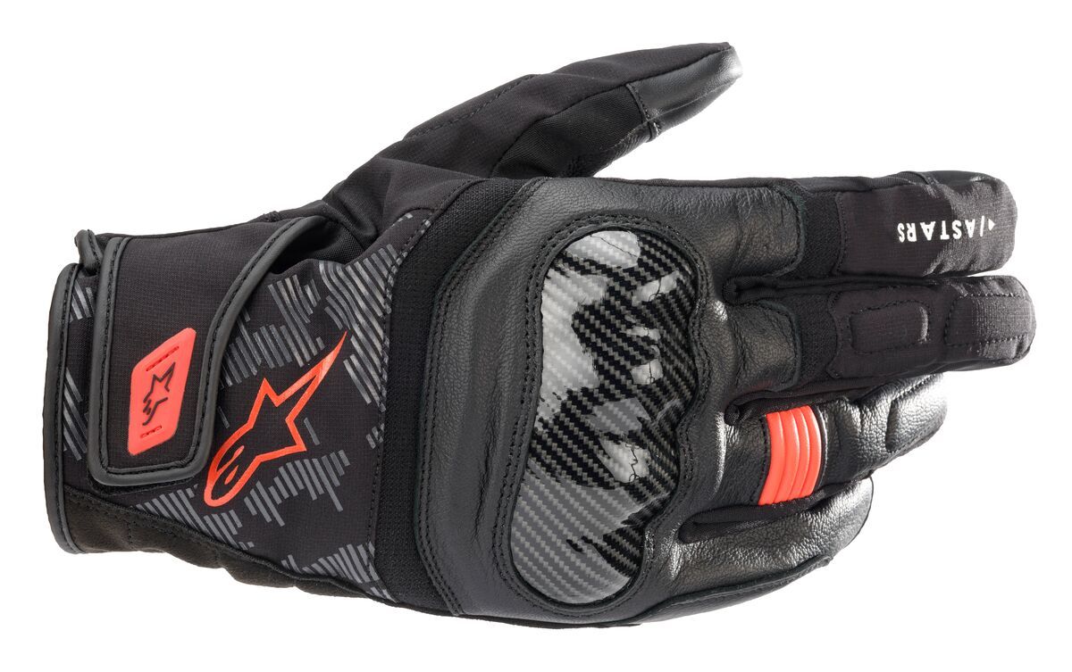 Tussenseizoen handschoenen heren ALPINESTARS SMX Z Drystar Gloves Zwart-Rood Fluo
