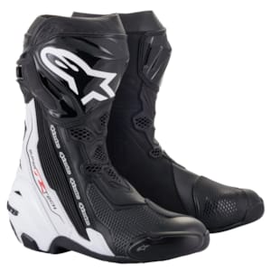 Sport motorlaarzen ALPINESTARS Supertech R Boots Zwart-Wit