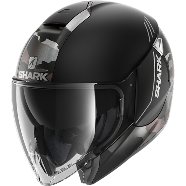 SHARK Citycruiser Genom Mat Zwart-Zilver-Antraciet KSA