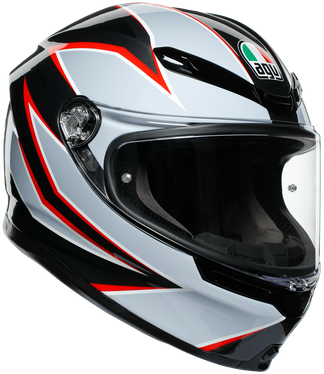 agv k6 flash AGV K6 Flash Black-Grey-Red - Full-face helmet