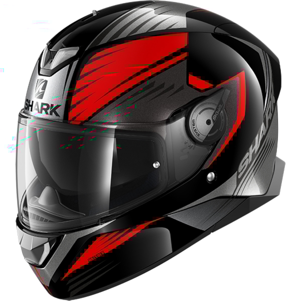 SHARK Skwal 2.2 Hallder Zwart-Rood-Antraciet KRA
