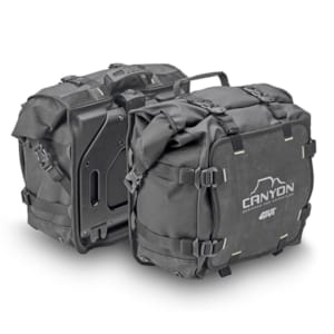 Soft top and side cases GIVI Canyon Monokey 25+25l GRT720 Black