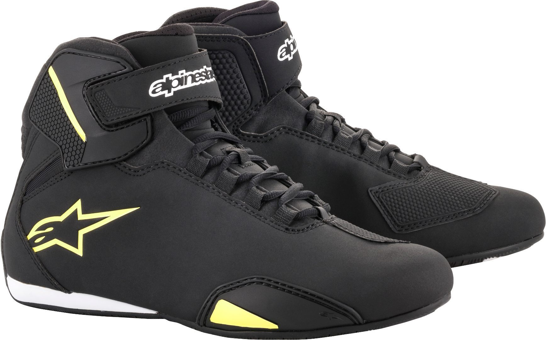Men's motorcycle shoes ALPINESTARS Sektor Black-Yellow Fluo