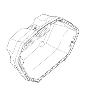 Case bottom & lid cases GIVI V37 shell Black left V37N-V37N