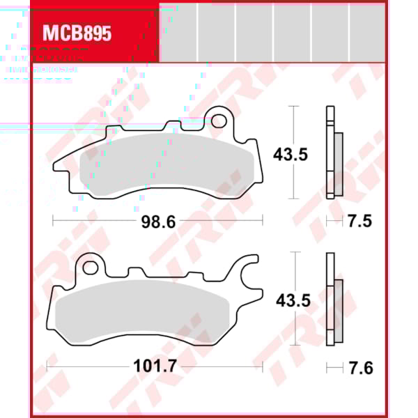 TRW Plaquettes de frein MCB895 Allround organique