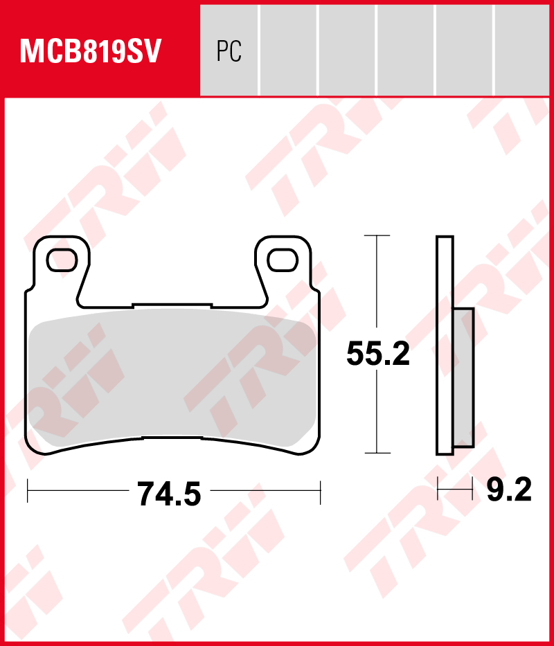 TRW Plaquettes de frein MCB819PC Allround organique/carbone